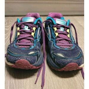 Brooks Ghost Womens Running Sneaker  Shoes Navy‎ Purple Size 7.5